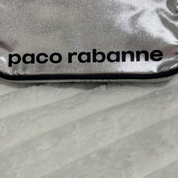 NEW PACO RABANNE  Fanny Pack Silver and Black Belt Bag - Picture 5 of 11